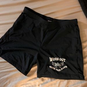 SISTERS & SEEKERS ‘Work Out, Water Your Plants’ shorts